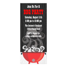 Invitation de partie de BBQ de Smokin