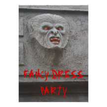 Invitation de partie de caractères d'horreur de lo