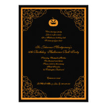 Invitation de partie de costume de boule de Hallow