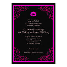 Invitation de partie de costume de boule de Hallow