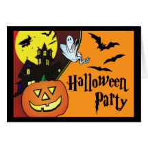 Invitation de partie de costume de Halloween pour  Cartes