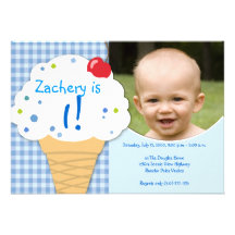 Invitation de partie de crème glacée