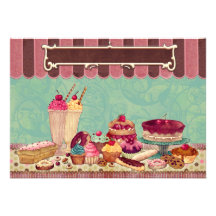 Invitation de partie de crème glacée de petit gâte