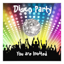 Invitation de partie de disco toute célébration