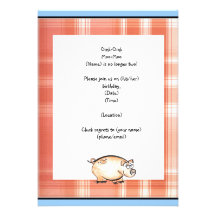 Invitation de partie de ferme de porc