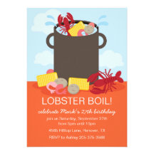Invitation de partie de festin de homard