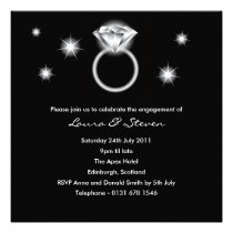 Invitation de partie de fiançailles de bague à dia invitations