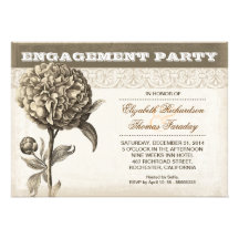 invitation de partie de fiançailles de dessin de f