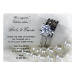 Invitation de partie de fiançailles de diamant et 
