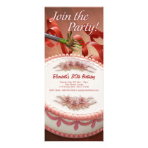 Invitation de partie de gâteau et de ruban invitations