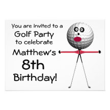 Invitation de partie de golf d'anniversaire