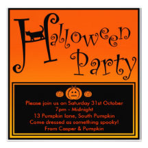 Invitation de partie de Halloween