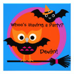 Invitation de partie de Halloween de huée de Whoot