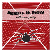 Invitation de partie de Halloween de toile d'araig