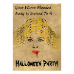 Invitation de partie de Halloween de vampire