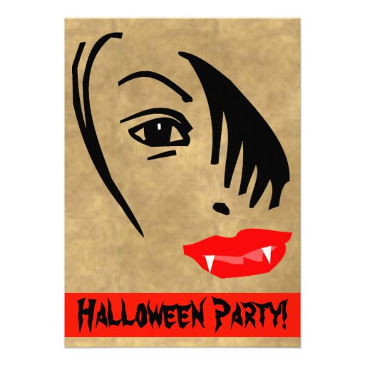 Invitation de partie de Halloween de vampire