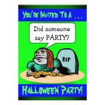 Invitation de partie de Halloween de zombi