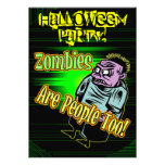 Invitation de partie de Halloween de zombi