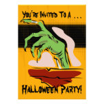 Invitation de partie de Halloween de zombi