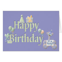 Invitation de partie de joyeux anniversaire cartes de vœux