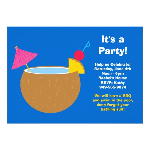 Invitation de partie de Luau