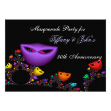 Invitation de partie de mascarade d'imaginaire