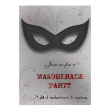 Invitation de partie de mascarade d'imaginaire