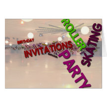 Invitation de partie de patinage de rouleau carte de vœux