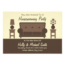 Invitation de partie de pendaison de crémaillère -