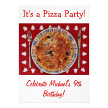 Invitation de partie de pizza