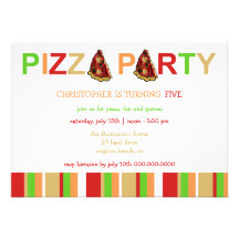 Invitation de partie de pizza