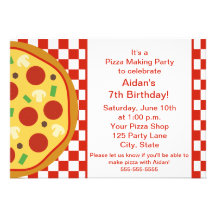 Invitation de partie de pizza