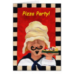 Invitation de partie de pizza cartes de vœux