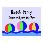 Invitation de partie de plage cartes postales