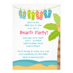 Invitation de partie de plage d'été