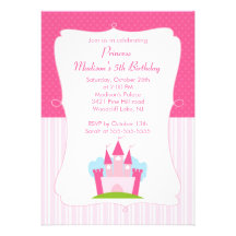 Invitation de partie de princesse Birthday Pretty 