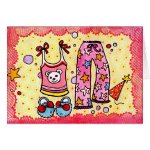 Invitation de partie de pyjama carte