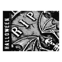 invitation de partie de R.I.P. Death Bat Halloween