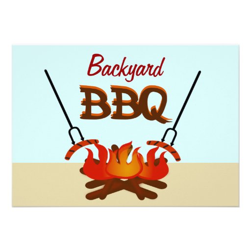 Invitation de partie de réunion de BBQ de jardin