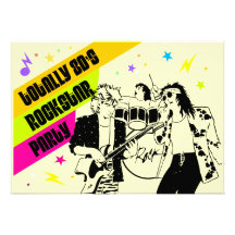 invitation de partie de Rockstar des années 80