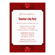 Invitation de partie de Saint-Valentin