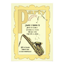 Invitation de partie de saxophone de jazz