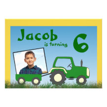 Invitation de partie de tracteur : Photo dans le c