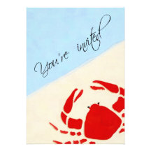 Invitation de partie d'ébullition de crabe