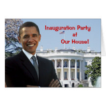 Invitation de partie d'inauguration d'Obama Carte De Vœux