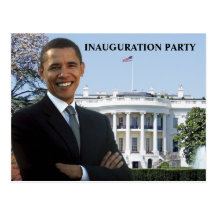 Invitation de partie d'inauguration d'Obama Carte Postale