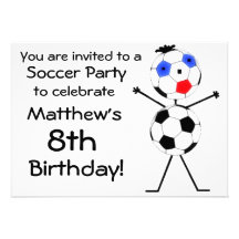 Invitation de partie du football d'anniversaire