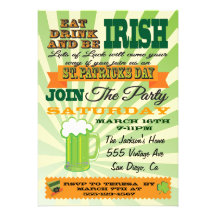 Invitation de partie du jour de St Patrick de styl
