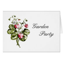 INVITATION de PARTIE rouge des fraises GARADEN Cartes