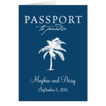 Invitation de passeport de mariage de croisière cartes de vœux